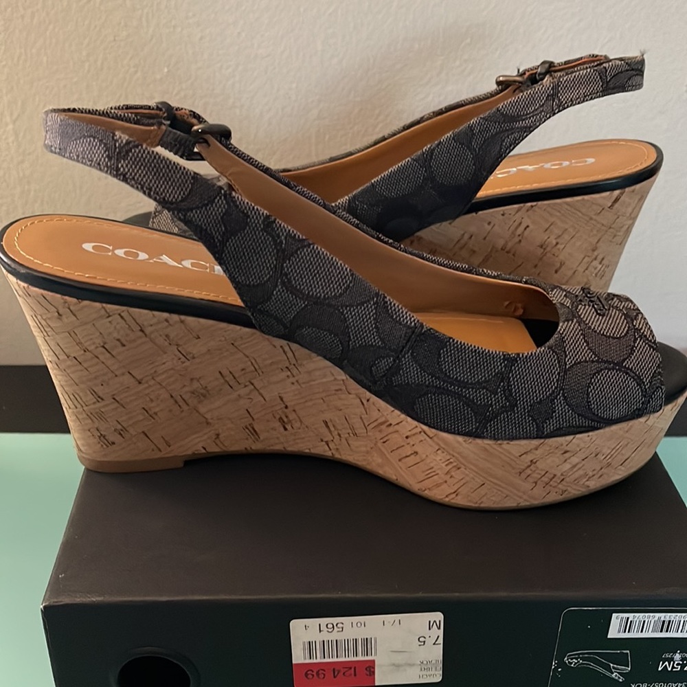 slingback peep toe wedges